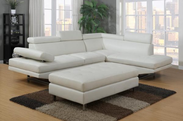 Sectional Sofa Furniture Distribution, White Leather Sofa With Ottoman