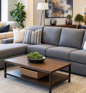 couches for sale in a bright Tampa living room showroom